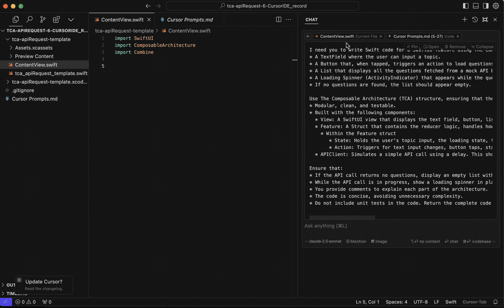 Showing Cursor in Action